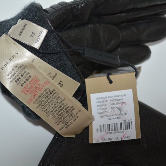 NWT BURBERRY GLOVE LEATHER GLOVES - Picture 6 of 7
